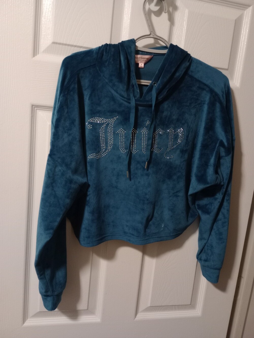 Urban Outfitters Juicy Couture OG Bling Velour Pajama Set Size Med Blue Y2K